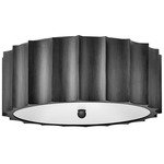 Gia Ceiling Light Fixture - Brushed Graphite / Etched Glass