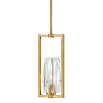 Ana Pendant - Heritage Brass / Crystal