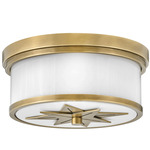 Montrose Ceiling Light - Heritage Brass / Etched Opal