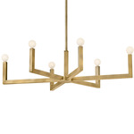 Ezra Linear Chandelier - Heritage Brass