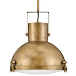 Nautique Pendant - Heritage Brass / Etched Opal