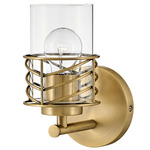 Della Wall Sconce - Lacquered Brass / Clear