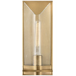 Astoria Wall Sconce - Heritage Brass / Clear Seedy