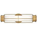 Saylor Bathroom Vanity Light - Heritage Brass / Etched Opal