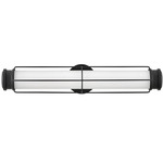 Saylor Bathroom Vanity Light - Black / Etched Opal