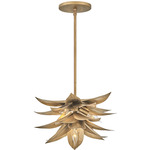 Agave Convertible Pendant - Burnished Gold