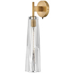 Cosette Wall Sconce - Heritage Brass / Clear