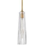 Cosette Pendant - Heritage Brass/ Clear