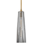 Cosette Pendant - Heritage Brass / Smoke