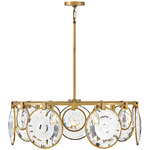 Nala Chandelier - Heritage Brass / Crystal