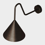 Cone Curved Wall Sconce - Grafene Black