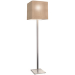 Ankara Floor Lamp - Nickel / Beige Linen