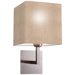 Ankara Wall Sconce - Nickel / Beige Linen