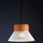 Cloche Outdoor Pendant - Light Wood / White