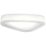 Petal Ceiling Light Fixture - White Pleated Ribbon
