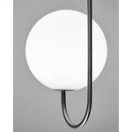 Single Angle Ceiling Light - Black Patina / Opal