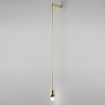 Ball Rod Bracket Wall Light - Polished Brass / Opal