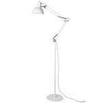 Spring Balanced Floor Lamp - White / White