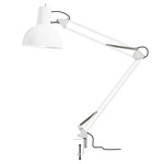 Spring Balanced Clamp Lamp - White / White