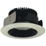 Marquise II 4IN 15W Round Open Reflector Downlight - Black Reflector / White Flange