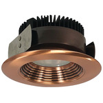 Marquise II 4IN 15W Round Baffle Downlight - Copper Baffle / Copper Flange