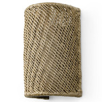 Augustine Outdoor Demi Wall Sconce - Charcoal / Seagrass Wicker
