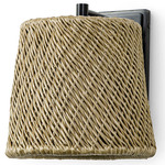 Augustine Outdoor Wall Sconce - Charcoal / Seagrass Wicker