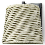 Cabo Outdoor Wall Sconce - Charcoal / Whitewash Rattan