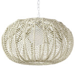 Bahia Outdoor Wide Pendant - White / Whitewash Rattan