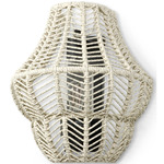 Gabriella Outdoor Wall Sconce - Charcoal / Whitewash Rattan
