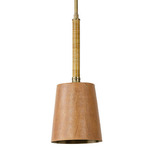 Hendrick Pendant - Antique Brass / Cognac