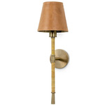 Hendrick Wall Sconce - Antique Brass / Brown Leather