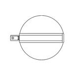 TS24 1-Circuit Surface Track Stem With Power Feed - White