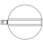TS24 1-Circuit Surface Track Stem With Power Feed - White