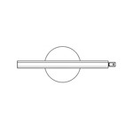 TS24 1-Circuit Surface Track Stem With Power Feed - White