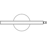 TS24 1-Circuit Surface Track Stem With Power Feed - White