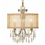 Hampton Convertible Chandelier - Antique Brass