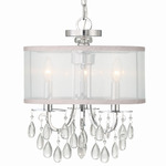 Hampton Convertible Chandelier - Polished Chrome