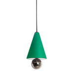 Cherry Pendant - Black / Mint Green