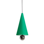 Cherry Pendant - Black / Mint Green