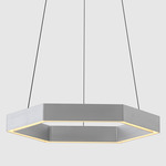 Hex Pendant - Brushed Aluminum