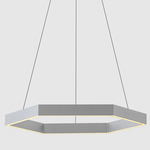 Hex Pendant - Brushed Aluminum