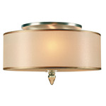 Luxo Ceiling Flush Light - Antique Brass / Light Golden