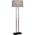 Doughnut Floor Lamp - Antique Silver / Smoke Gray