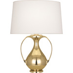 Belvedere Table Lamp - Modern Brass / Pearl Dupioni