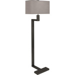 Doughnut C Floor Lamp - Deep Patina Bronze / Smoke Gray