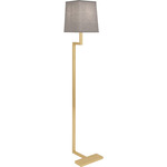 Doughnut Mini C Floor Lamp - Natural Brass / Smoke Gray