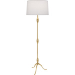 Grace Floor Lamp - Modern Brass / Oyster Linen