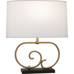 Chloe Table Lamp - Warm Brass / Pearl Dupioni