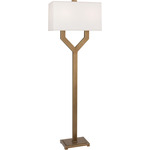 Valerie Floor Lamp - Vintage Brass / Fondine